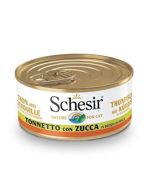 Schesir Tonnetto Con Zucca Lattina Cibo Umido Gatto Adulto 70g-1
