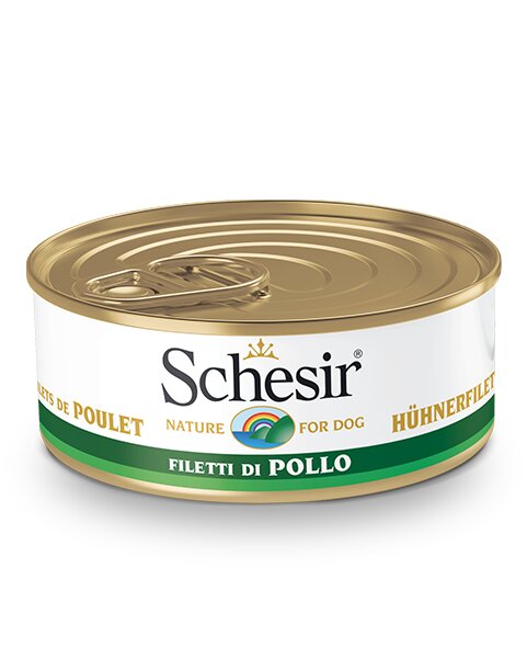 Schesir Filetti Di Pollo Cibo Umido Cani Adulti Lattina 150 g-2