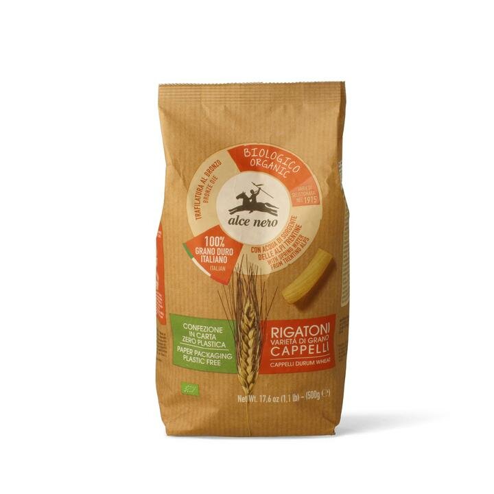 Alce Nero Rigatoni di grano duro Senatore Cappelli biologiche 500g-2