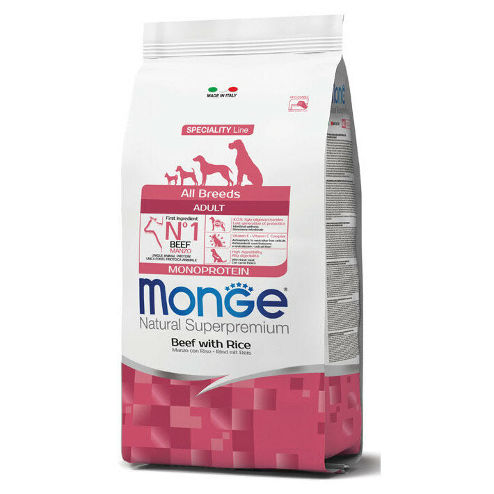 Monge Manzo E Riso Cibo Secco Per Cani Adulti Sacco 2,5 Kg-2