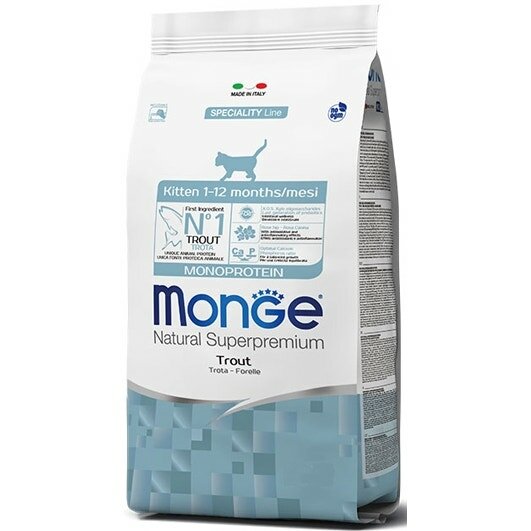 Monge Trota Monoprotein Cibo Secco Gatti Cuccioli 1-12 Mesi Sacco 1,5Kg-2