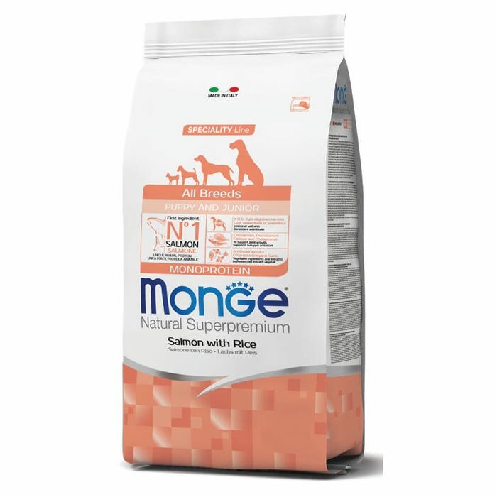 Monge Salmone E Riso Cibo Secco Per Cani Cuccioli Sacco 12 Kg-2