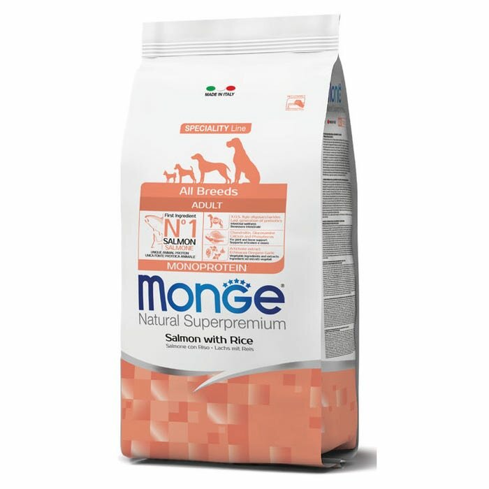 Monge Salmone E Riso Cibo Secco Per Cani Adulti Sacco 12 Kg-2