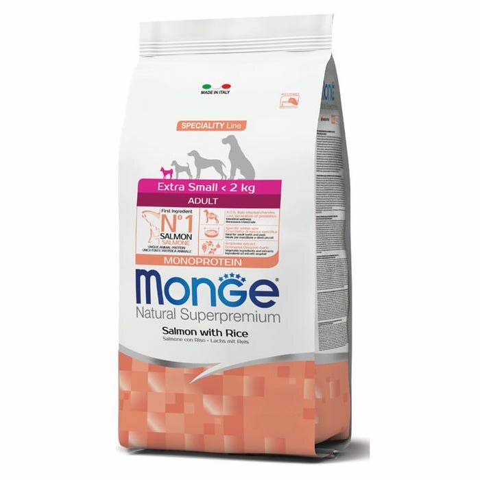 Monge Salmone E Riso Cibo Secco Per Cani Adulti Taglia Molto Piccola Sacco 2,5 Kg-2