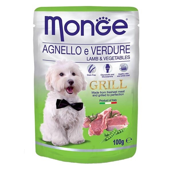 Monge Grill Agnello E Verdure Cibo Umido Per Cani Adulti 100g-2