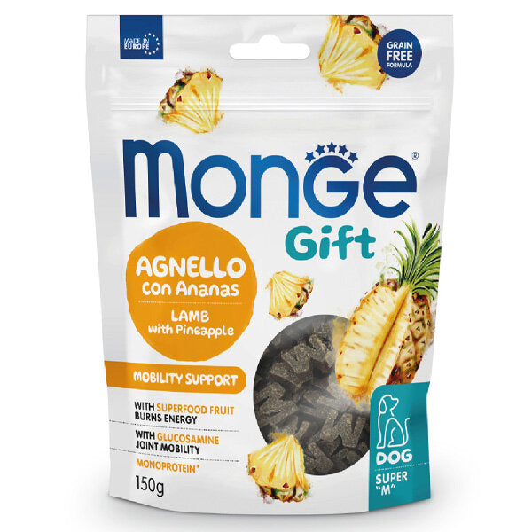 Monge Gift Mobility Snack Per Cani Adulti Agnello e Ananas 150g-2