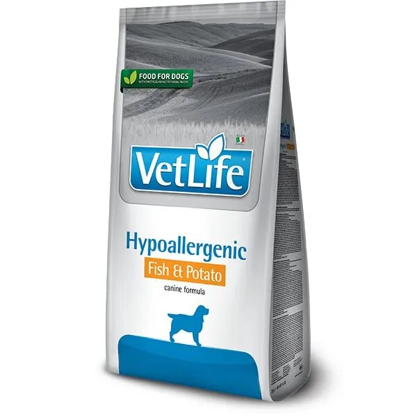 Farmina Vet Life Natural Canine Hypoallergenic Cibo Secco Pesce E Patate Per Cani Sacco 2kg-1