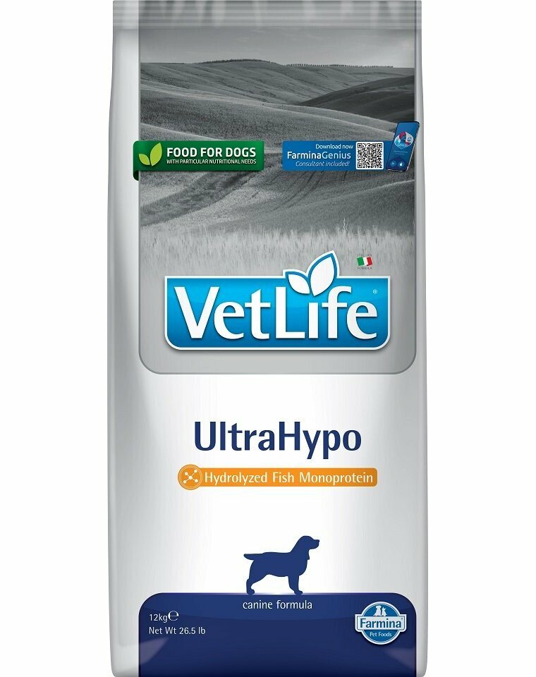 Farmina Vet Life UltraHypo Cibo Secco Per Cani Sacco 12kg-2