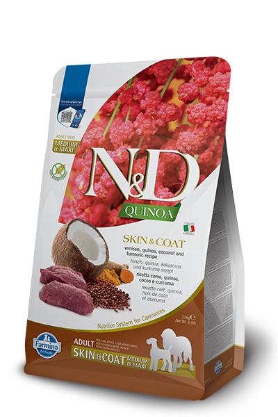 Farmina N&D Skin E Coat Aringa Quinoa Cocco e Curcuma Cani Adulti Sacco 2.5Kg