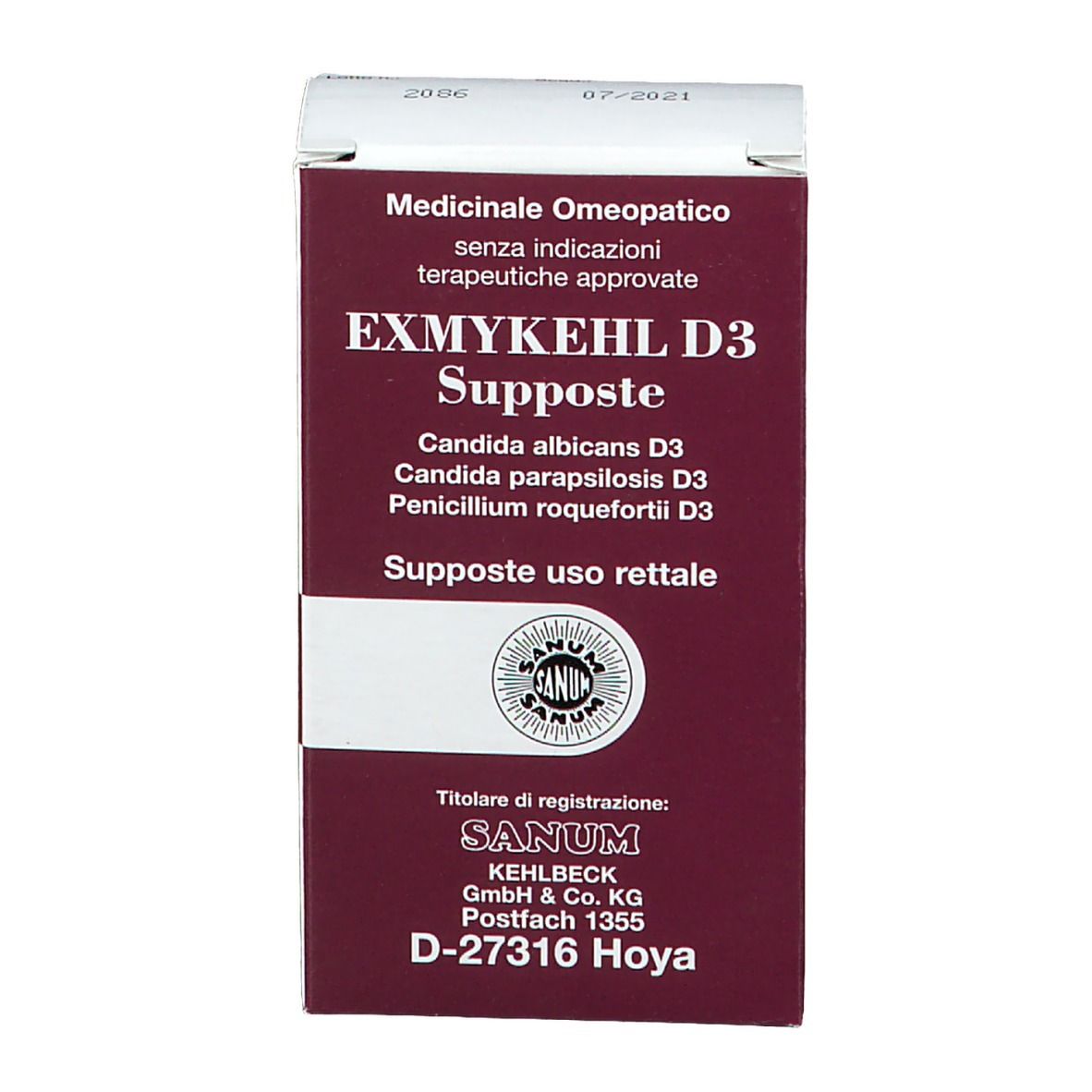 Sanum Exmykehl D3 supposte medicinale omeopatico 10 supposte