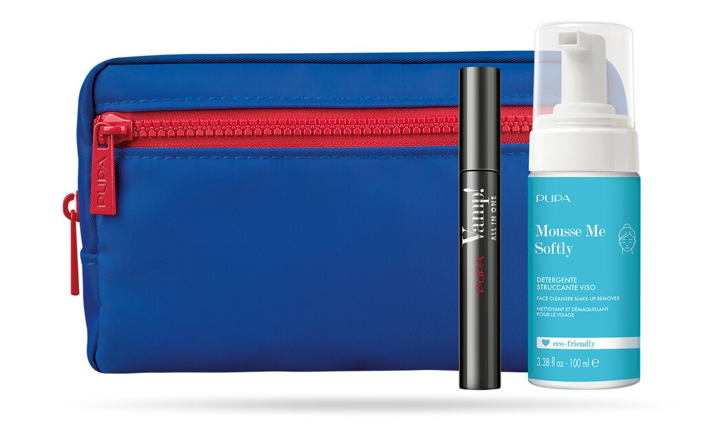 Pupa Kit Vamp! All In One Mascara + Mousse Detergente Viso Me Softly 100ml-1