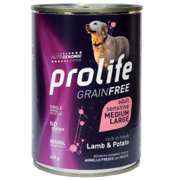 PROLIFE DOG GF AD LAMB&POT400G-1