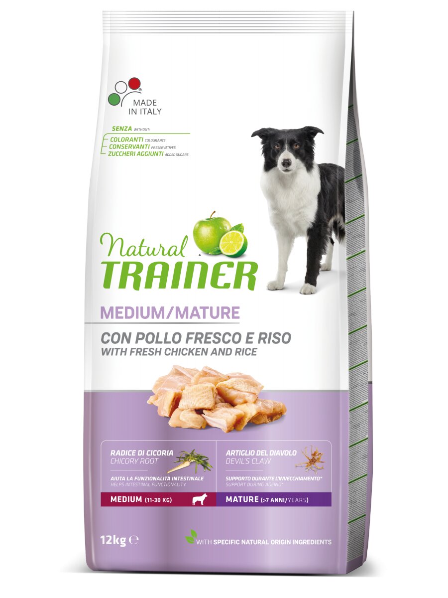 Natural Trainer Crocchette Pollo Fresco Per Cani Adulti Taglia Media 12kg-2