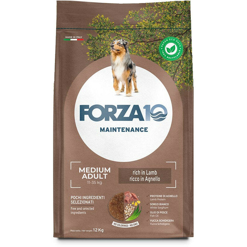 Forza10 Cibo Secco Agnello Per Cani Adulti Taglia Media Sacco 12kg-1