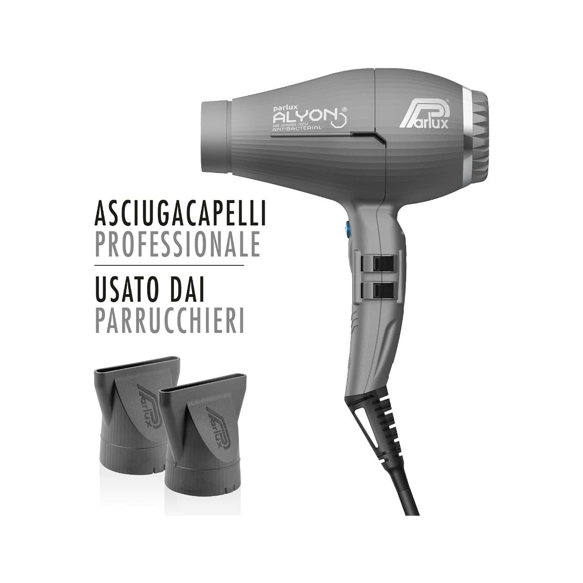 Parlux Asciugacapelli Professionale Alyon Grigio Opaco-2