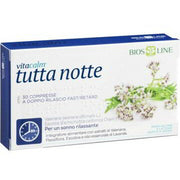 Biosline VitaCalm Tutta Notte con Melatonina per sonno e rilassamento 30 compresse-2