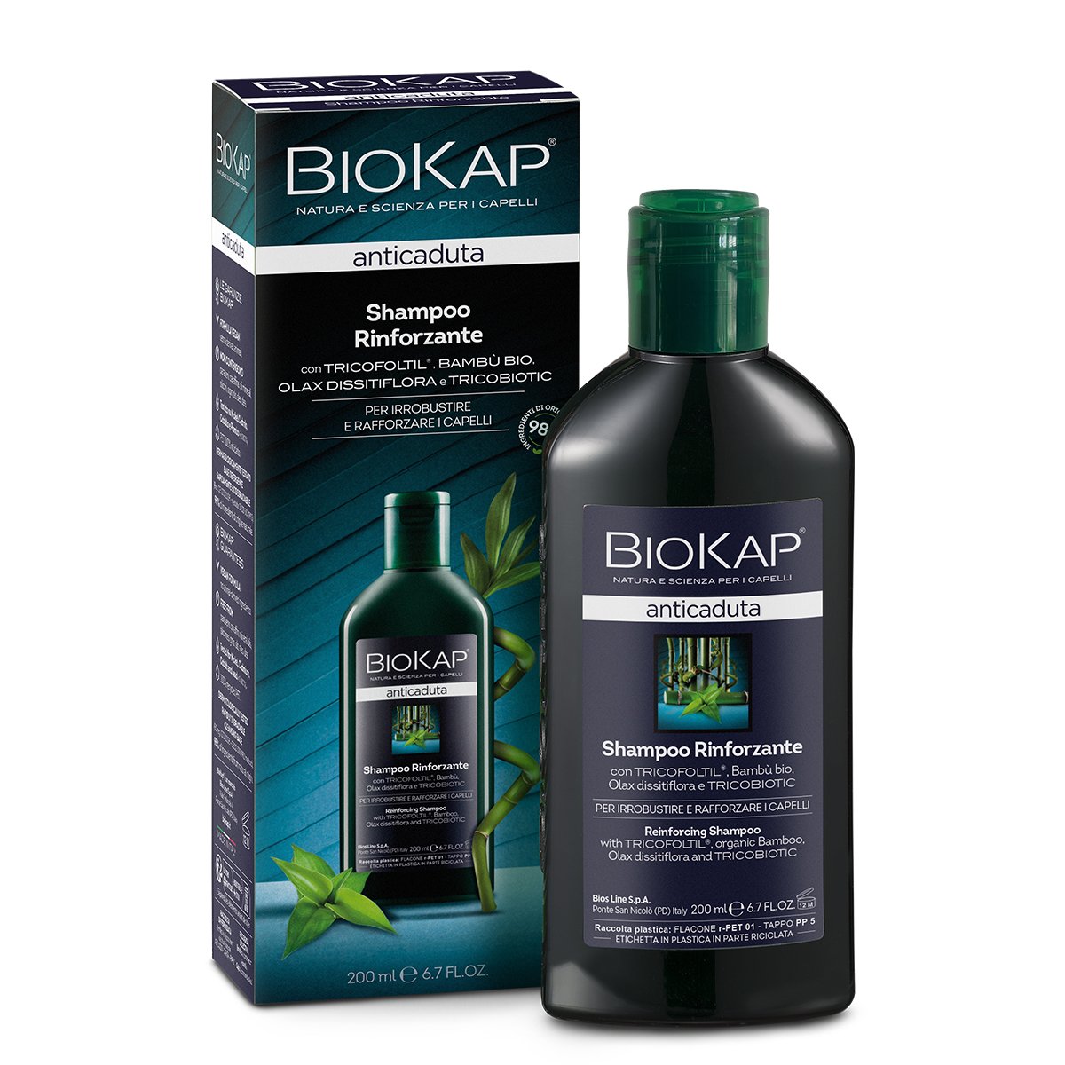 Biokap Shampoo Rinforzante Anticaduta Con Tricobiotic 200ml-1