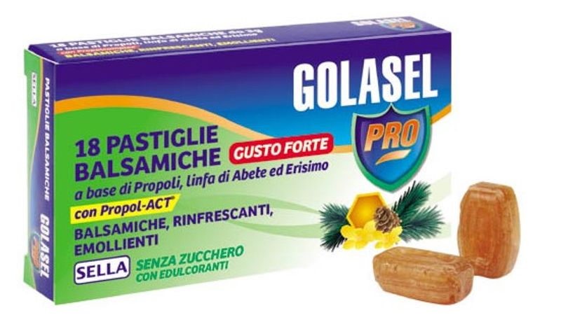 Sella Golasel Pro pastiglie balsamiche gusto forte 20 pastiglie-1