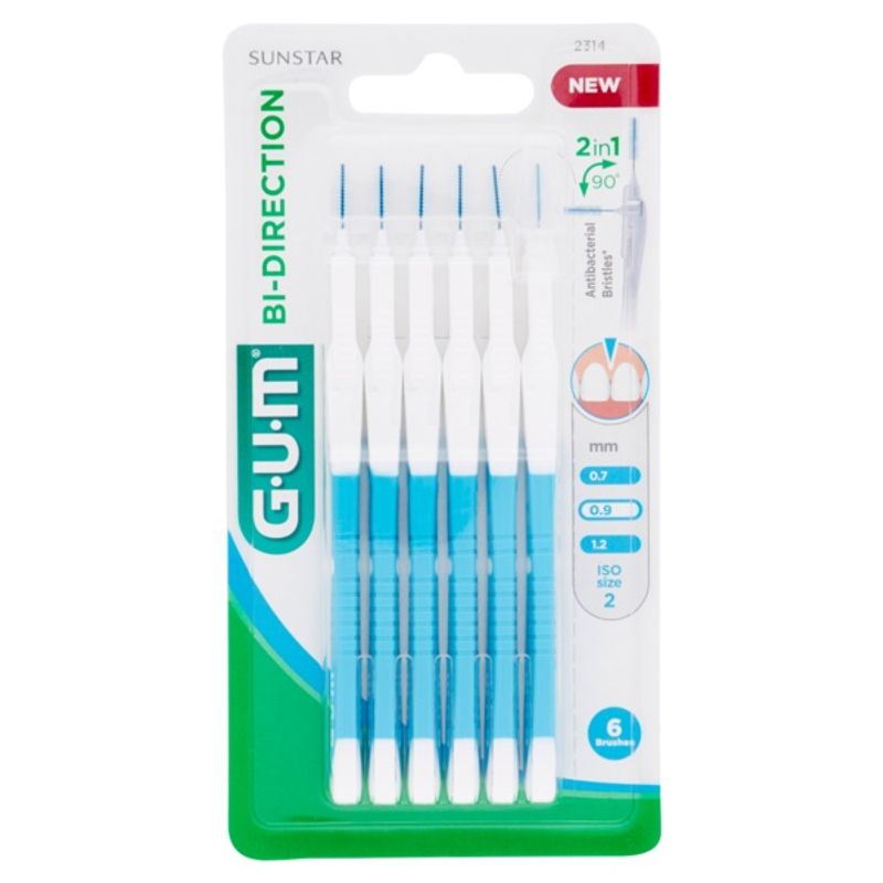 Gum bi-direction 2 in 1 scovolino fine 0.9 mm 6 pezzi-1