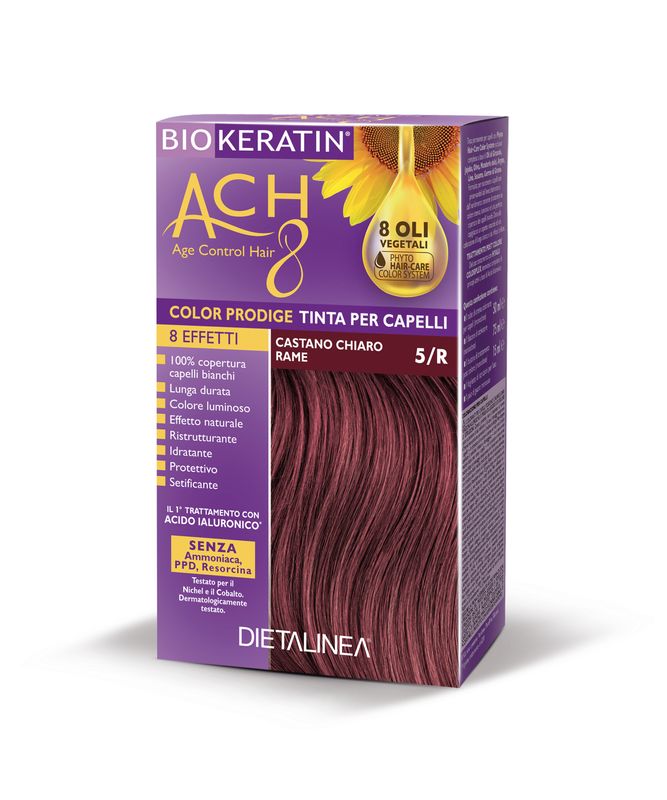 Dietalinea biokeratin ach8 tinta per capelli 5/r castano chiaro rame-1