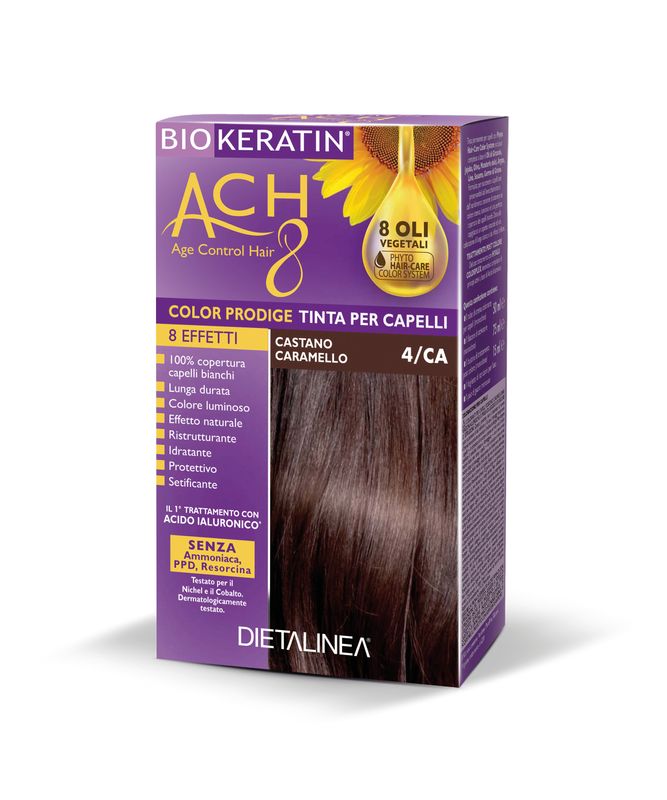 Dietalinea biokeratin ach8 tinta per capelli 4/ca castano caramello-1