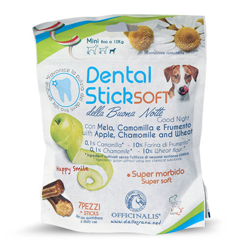 Dental Stick Della Buonanotte Mousse Di Mela E Camomilla Snack Per Cani Taglia Media 90g-2