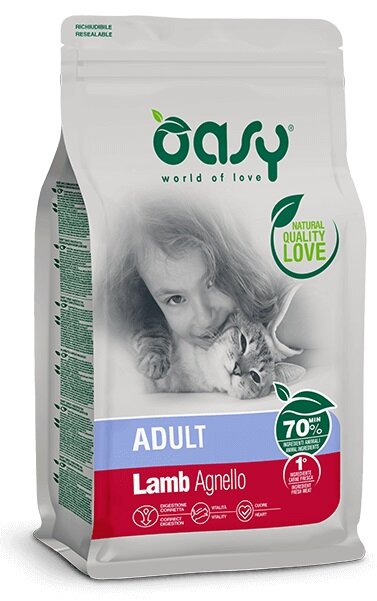 Oasy Dry Con Agnello Per Gatti Adulti Sacco 1,5kg-1