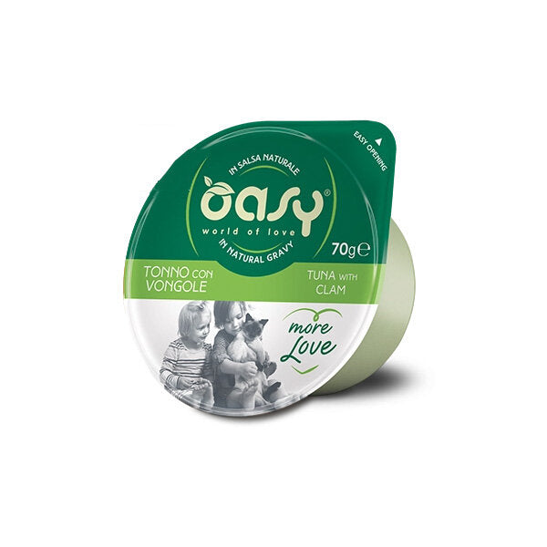 Oasy More Love Gatto Tonno con Vongole in Salsa Naturale 70g-1