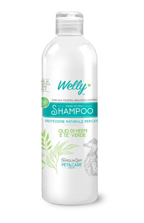 Welly Shampoo Olio Di Neem & Tè Verde Per Cani 250ml-1