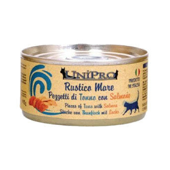 Unipro Rustico Mare Cibo Umido Tonno Con Salmone Per Gatti Adulti Barattolo 85g-2