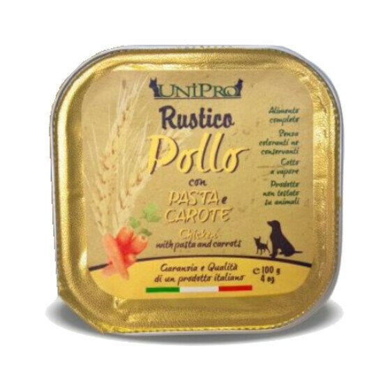 Unipro Rustico Cibo Umido Pollo Con Pasta E Carote Per Cani Vaschetta 100g-1