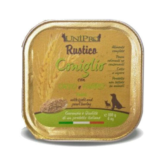 Unipro Rustico Cibo Umido Coniglio Orzo E Farro Per Cani Vaschetta 100g-1