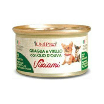Unipro Viziami Cibo Umido Quaglia  Vitello E Olio D'Oliva Per Cani Taglia Piccolissima Barattolo 85g-1