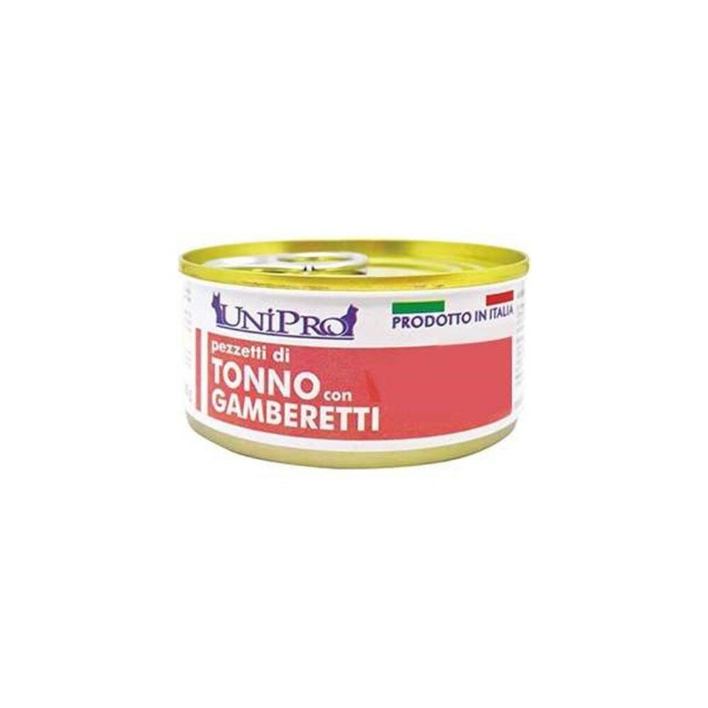 Unipro Pezzetti Di Tonno Con Gamberetti Cibo Umido Per Gatti Adulti Scatoletta 85g-2
