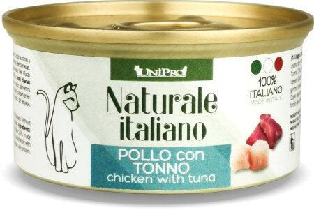 Unipro Naturale Italiano Cibo Umido Pollo Con Tonno Per Gatti Adulti Scatoletta 85g-2