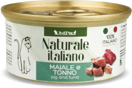 Unipro Naturale Italiano Cibo Umido Maiale E Tonno Per Gatti Adulti Scatoletta 85g-2