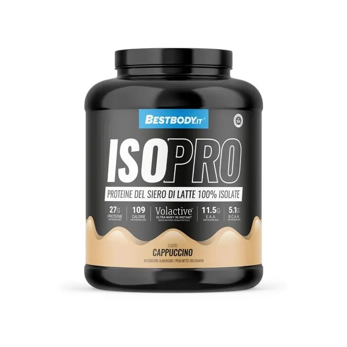BestBody IsoPro Volactive Proteine del Latte 100% Isolate Gusto Cappuccino 2kg-1