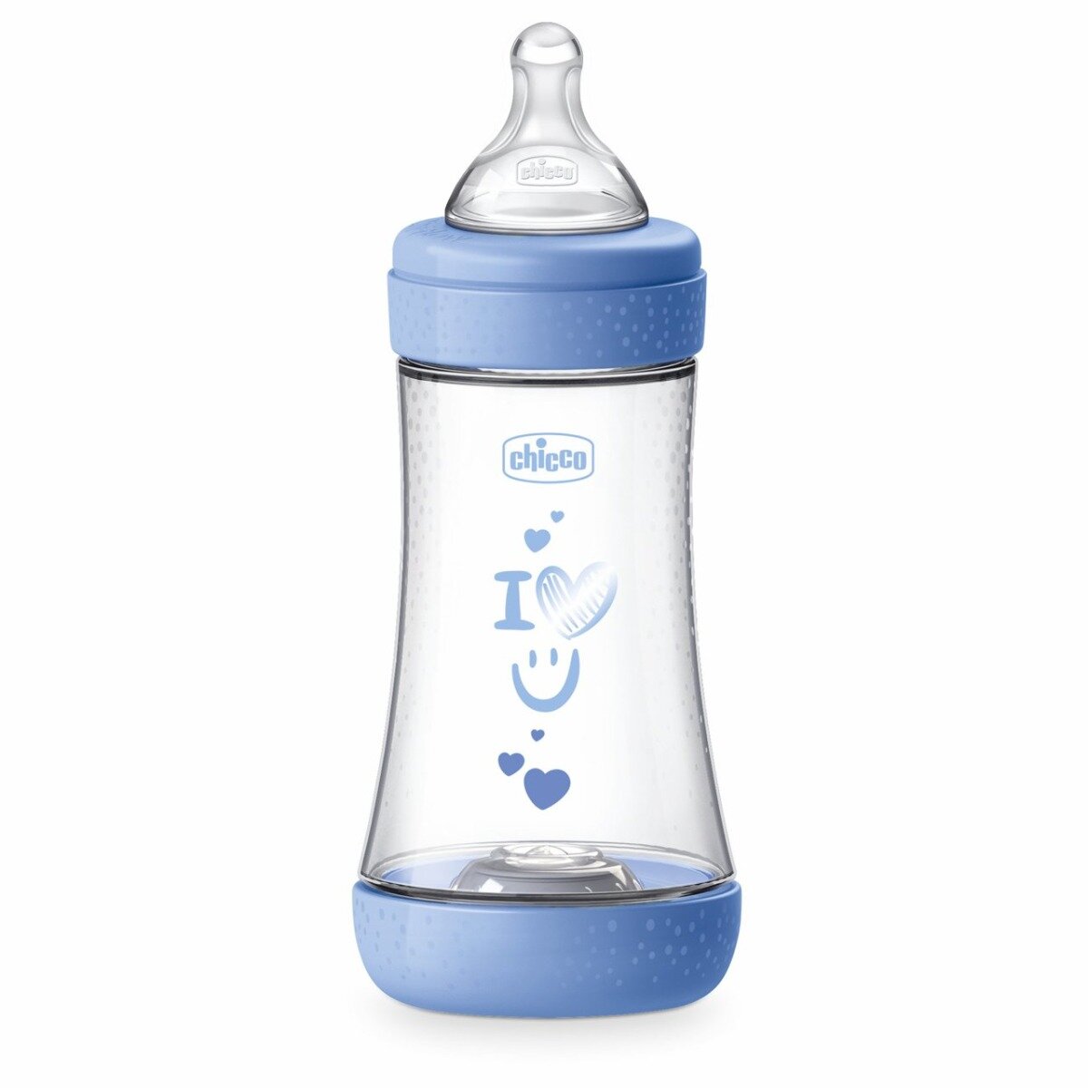 Chicco Biberon Neonato Perfect 5 Biberon Azzurro Flusso Medio 240 ml 2Mesi+-6