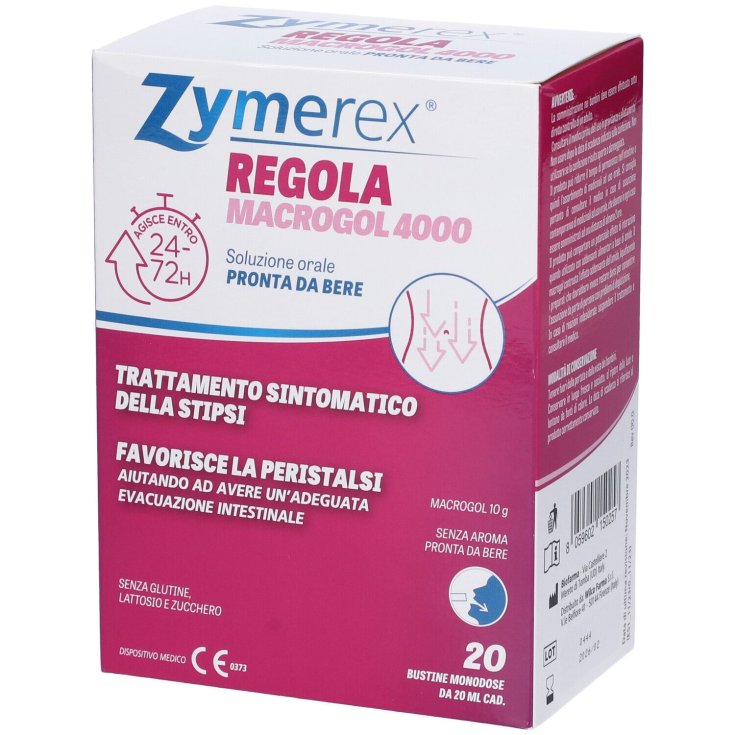 Zymerex Regola Macrogol 4000 20 Bustine Da 20ml-1