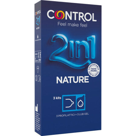 Control 2 In 1 Nature Profilattico + Gel 3 Pezzi-2
