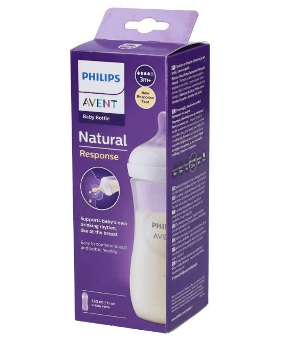 Avent Biberon Natural 3,0 Trasparente 330 ml-1