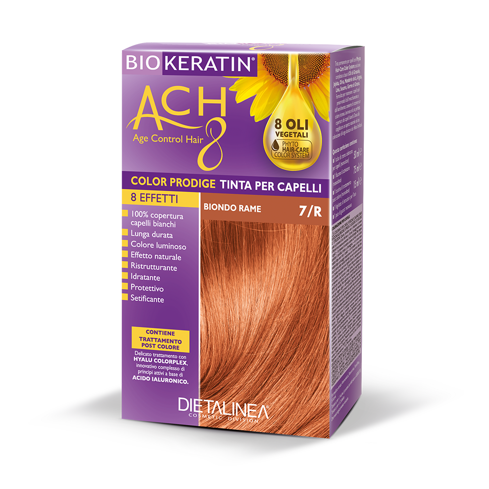 Biokeratin ACH 8 Kit Tinta Per Capelli 7/R Biondo Rame-1