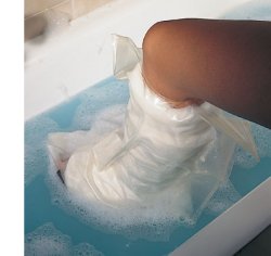 Acquastop Mezza Gamba Copertura Riutilizzabile per la Protezione, Durante la Doccia o il Bagno, degli Arti con Gessi e Bendaggi-0
