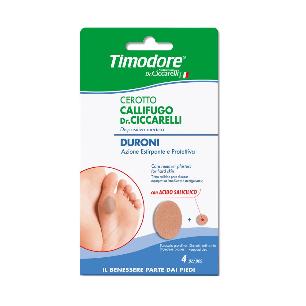 Timodore callifugo cerotti per duroni 4 dischetti + 4 cerotti