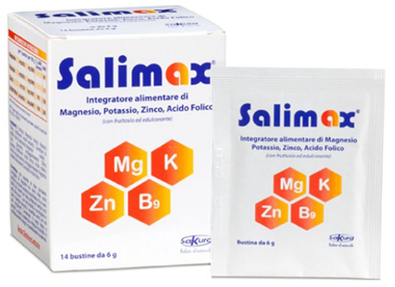 Salimax integratore di magnesio zinco e potassio 14 bustine-1