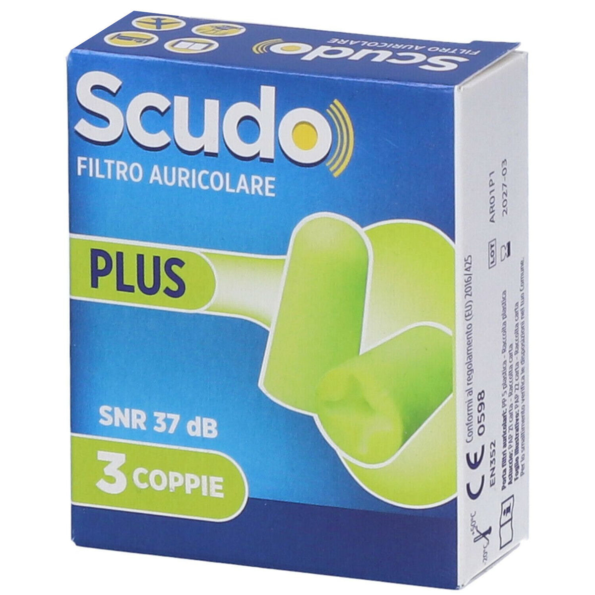 Earplug Scudo Plus 3 Coppie 6 Pezzi-1