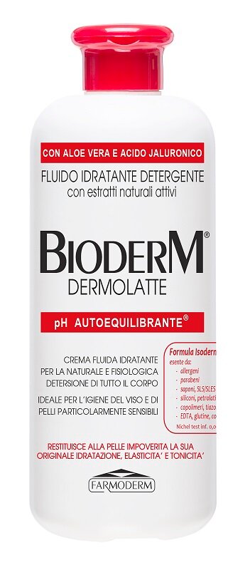 Farmoderm Bioderm Dermolatte Crema Fluida idratante detergente 500ml-2