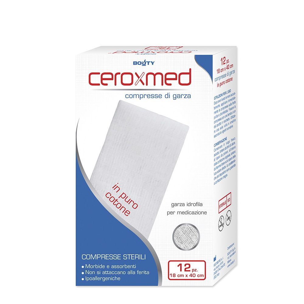 Ceroxmed Garza sterile 18x40cm 12 pezzi-3