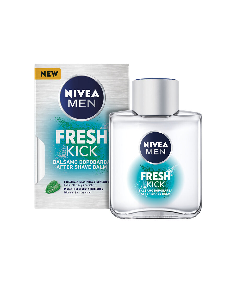 Nivea Men Fresh Kick Balsamo Dopobarba 100ml Con Menta E Acqua Di Cactus Rinfrescante-3