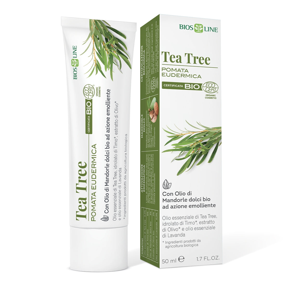 Bios Line Tea Tree Pomata Eudermica Lenitiva Bio titolato allo 0,25% in beta-sitosterolo 50ml-3